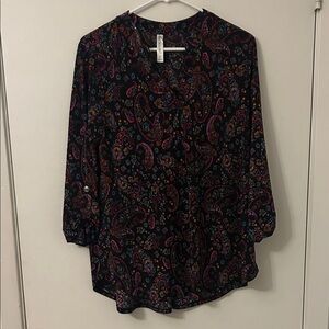 Dear Scarlett Multicolor Paisley Blouse